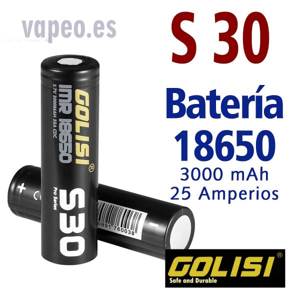 Golisi S30 "Pack x 2" 3000 mah 25A reales 18650