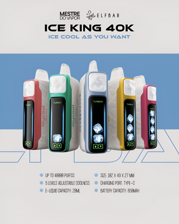 Descartable Elfbar ICE KING 40K Miami Mint 40000 puff 5% - Imagen 7