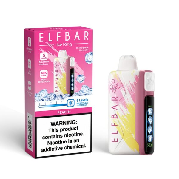 Descartable Elfbar ICE KING 40K Peach+ 40000 puff 5%