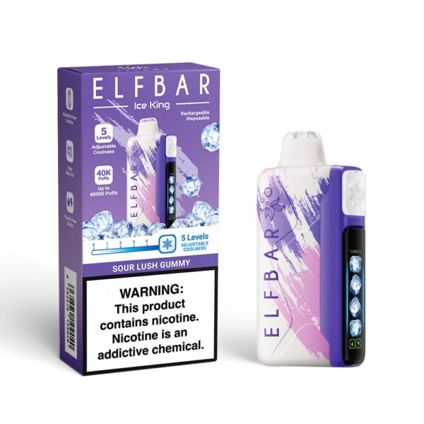 Descartable Elfbar ICE KING 40K Sour Lush Gummy 40000 puff 5%