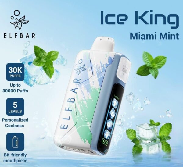 Descartable Elfbar ICE KING 40K Miami Mint 40000 puff 5% - Imagen 2