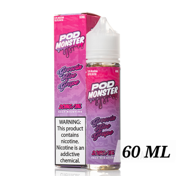 Salt Pod Monster Grovin Aloe Grape 20MG 60ml (NEW by Jam Monster)