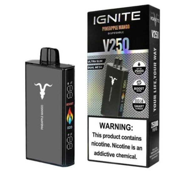 Pod Descartable Ignite V250 Pinneaple Mango 5% 25000 puff