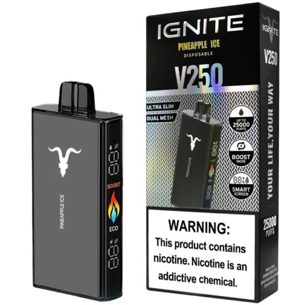 Pod Descartable Ignite V250 Pineapple ICE 25000 puff 5%