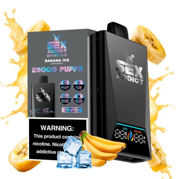 Pod Descartable Ignite V280 Sex Addict Banana Ice 28000 puff 5%