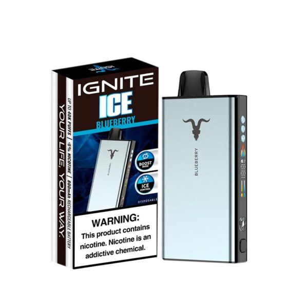 Pod Descartable Ignite V400 ICE Blueberry 40000 puff 5% - Imagen 2