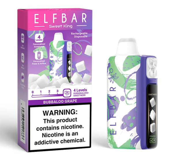 Descartable Elfbar 40K SWEET KING Bubbaloo Grape 40000 puff 5%
