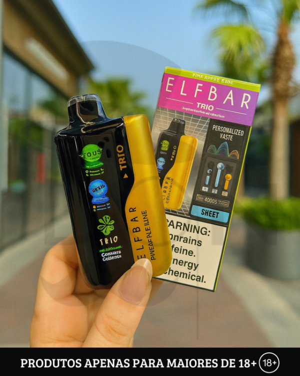 Descartable Elfbar TRIO 40K Pineapple Lime 40000 puff 5% - Imagen 2