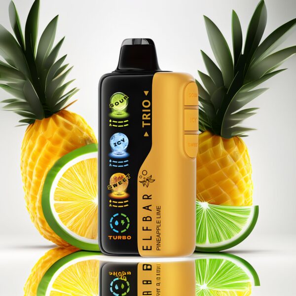 Descartable Elfbar TRIO 40K Pineapple Lime 40000 puff 5% - Imagen 3