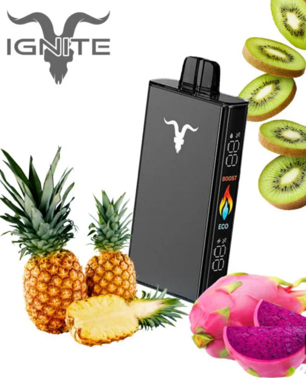Descartable Ignite V400 ICE Pineapple Kiwi Dragon Fruit - Imagen 2