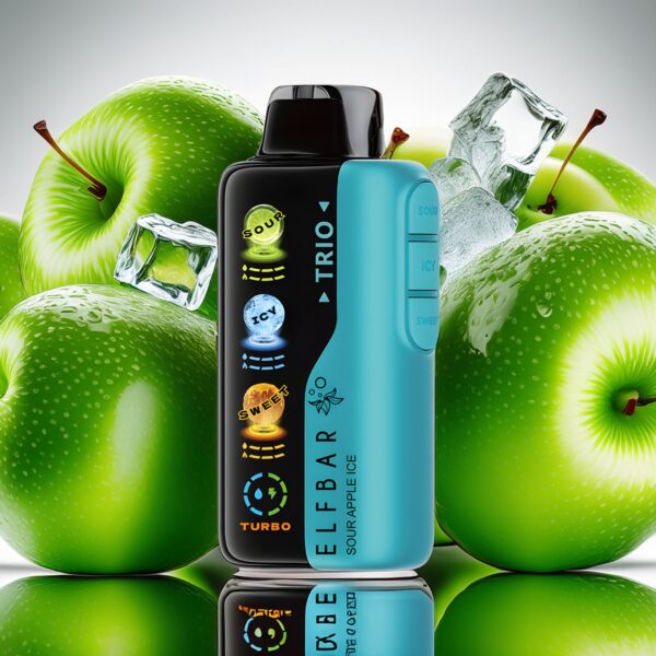 Descartable Elfbar Trio Sour Apple Ice 40000 puff 5$ - Imagen 2
