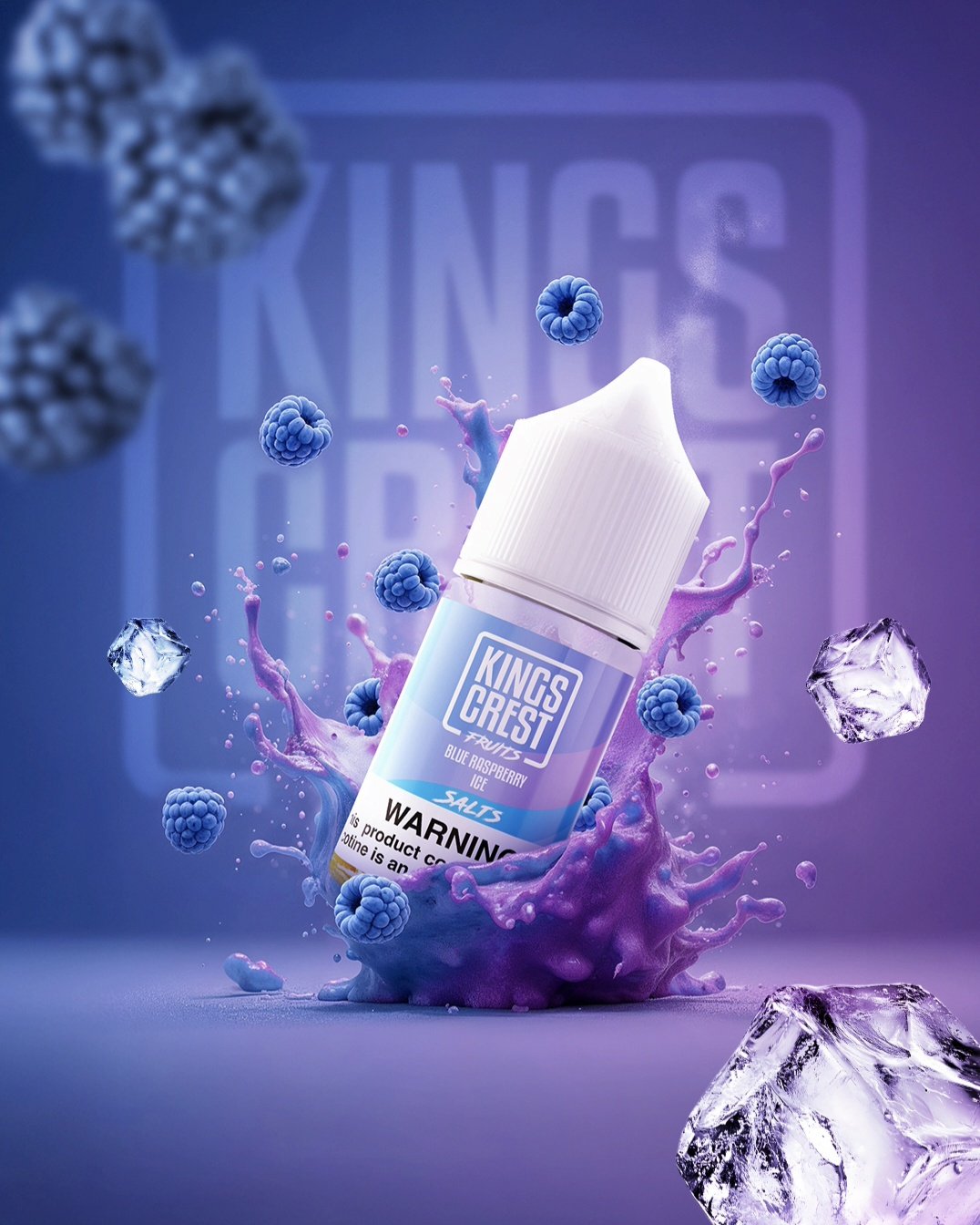 Kings Crest Salt Blue Raspberry Ice "NEW" 35MG 30ml - Imagen 2