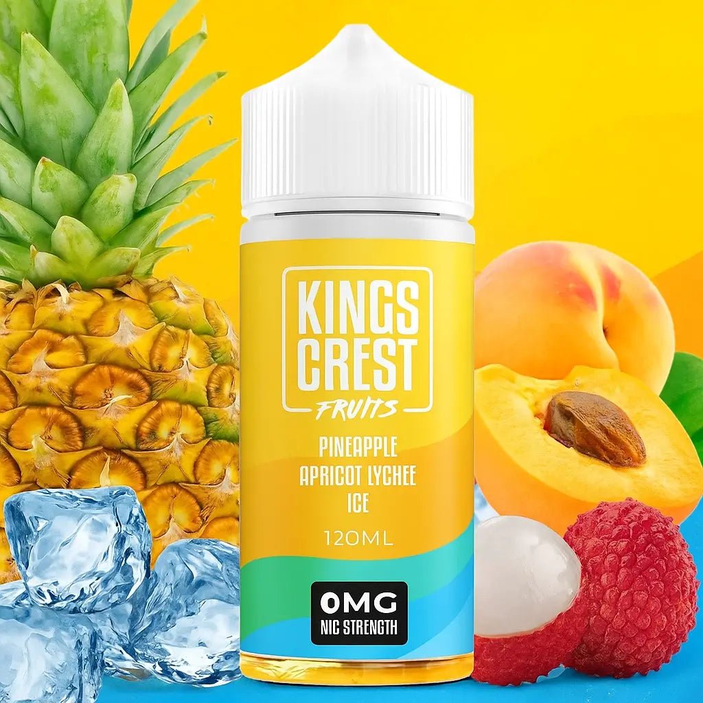 King Crest Pineapple Apricot Lychee Ice 120ml 3MG - Imagen 2