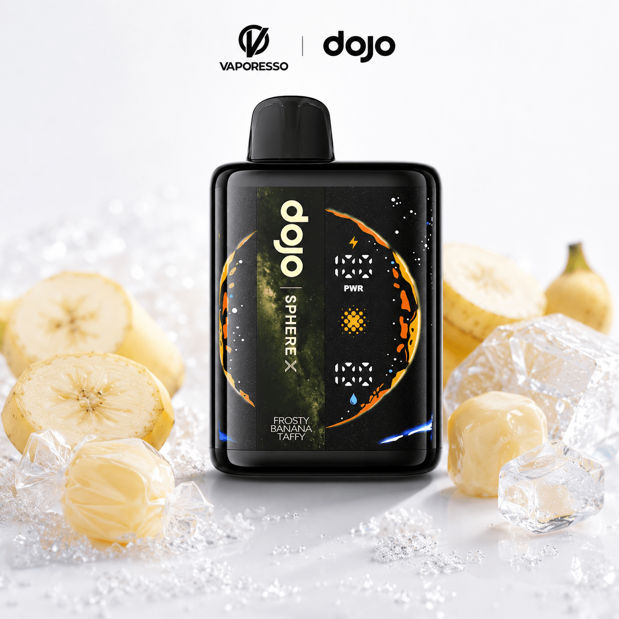 Pod Descartable Frosty Banana Taffy Vaporesso DOJO Sphere x 40k 5% - Imagen 2
