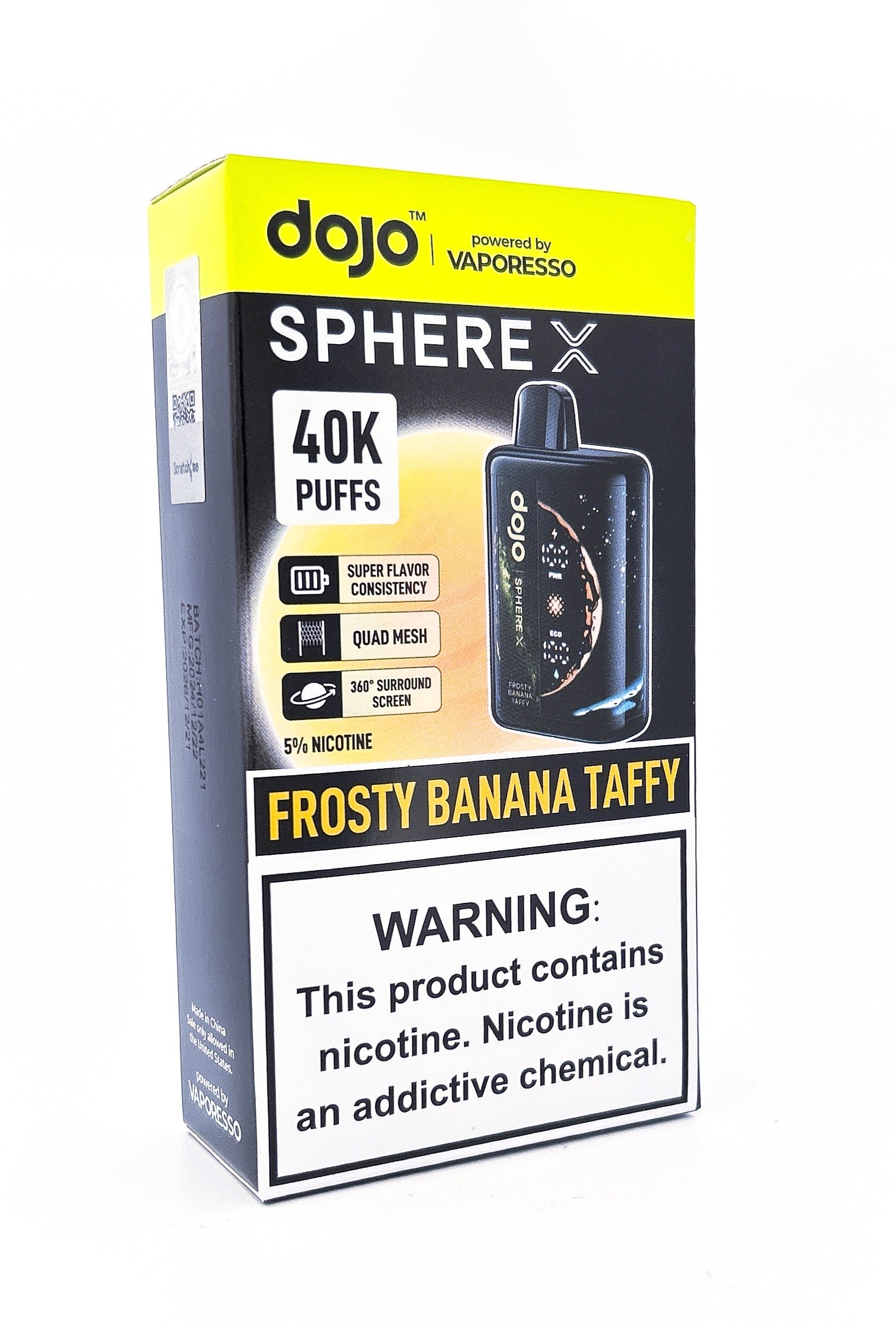 Pod Descartable Frosty Banana Taffy Vaporesso DOJO Sphere x 40k 5%