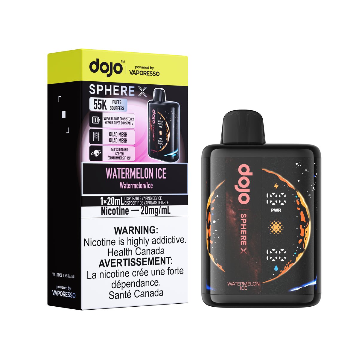 Pod Descartable Watermelon Ice Vaporesso Dojo Sphere X 40k 5%
