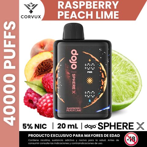 Pod Descartable Raspberry Peach Lime Vaporesso Dojo Sphere X 40K 5% - Imagen 2