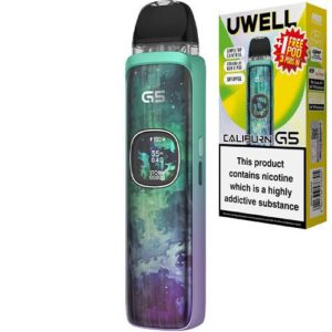 Combo Pod Uwell Caliburn G5 KIT 2026 + 3 resistencias incluidas. Color Mystic Forest + 1 Salt Halo o Kings Crest