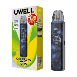 Combo Pod Uwell Caliburn G5 KIT 2026 + 3 resistencias incluidas. Color Navy Ripples+ 1 Salt Halo o Kings Crest